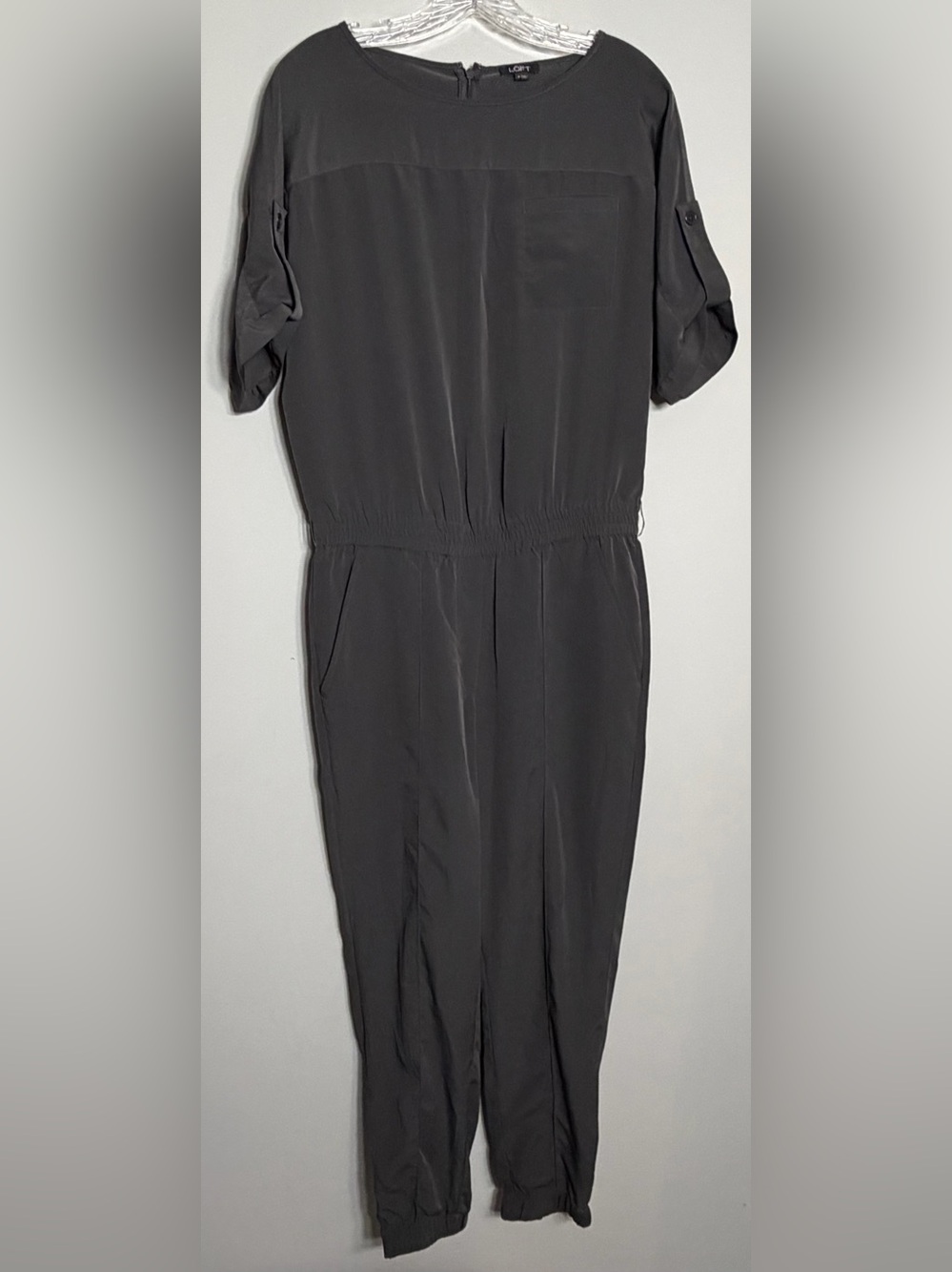 LOFT Charcoal Gray Jumpsuit Size 0